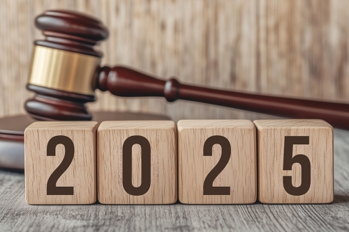 Richterhammer und Aufschrift 2025